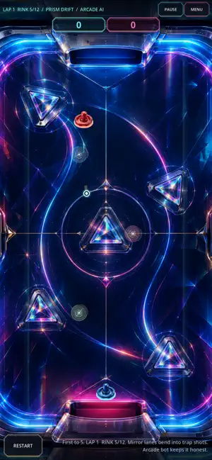 Retro Air Hockey: Level Run screenshot 1