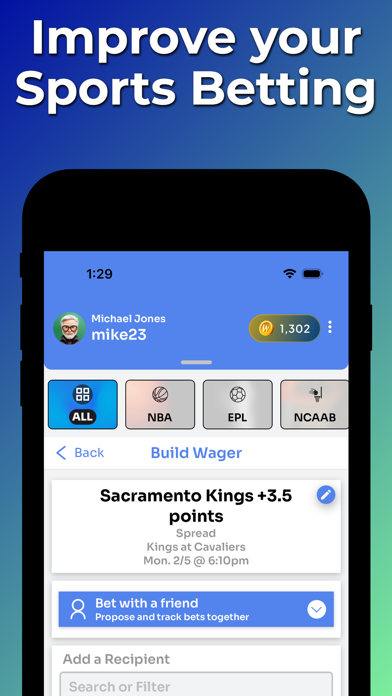 WagerLab - Place & Track Bets Screenshot