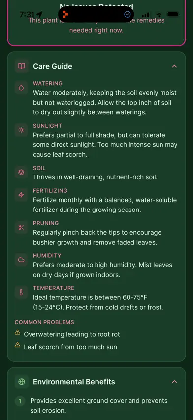 Bert's Plant Sense screenshot 4
