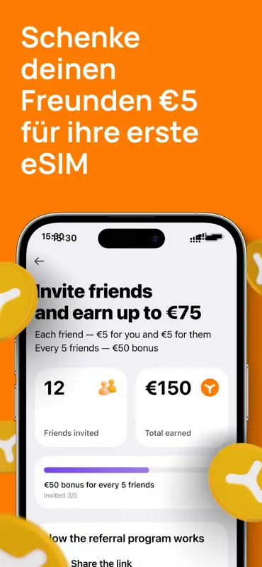 Yesim: Reisen eSIM, Internet screenshot 7 of 8
