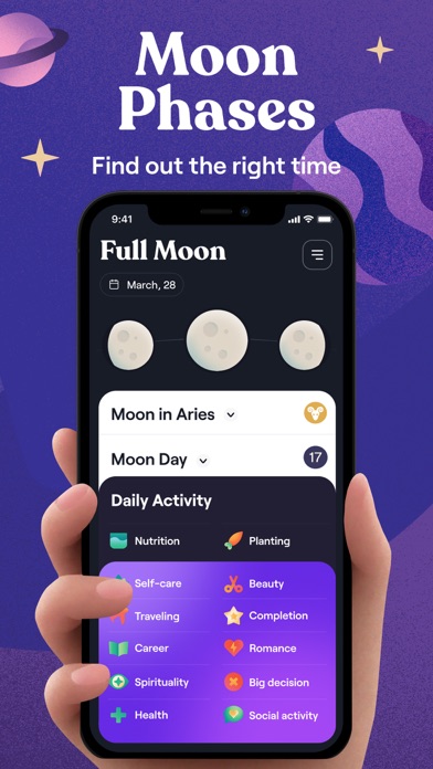 Moonly: Moon Phases & Calendar iPhone screenshot 2 - Lifestyle app