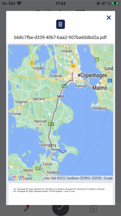 Navidoc Mileage Screenshot