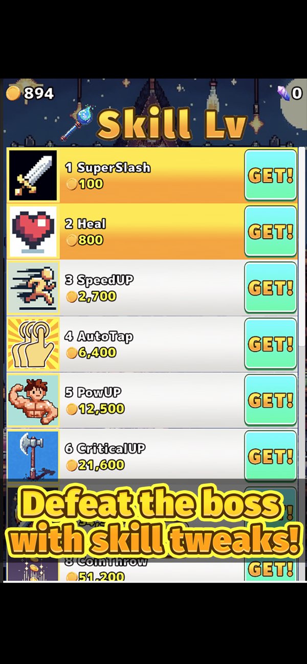 Hack and slash clicker Hack screenshot 8 - game app interface