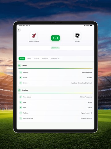 Futebol Brasileiro - Ao Vivo iPad screenshot 2
