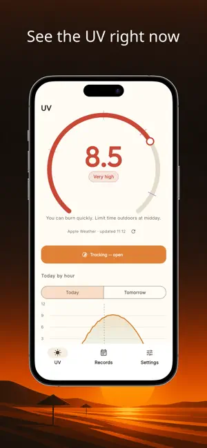 UV Index & Sun Timer - Solvora screenshot 1