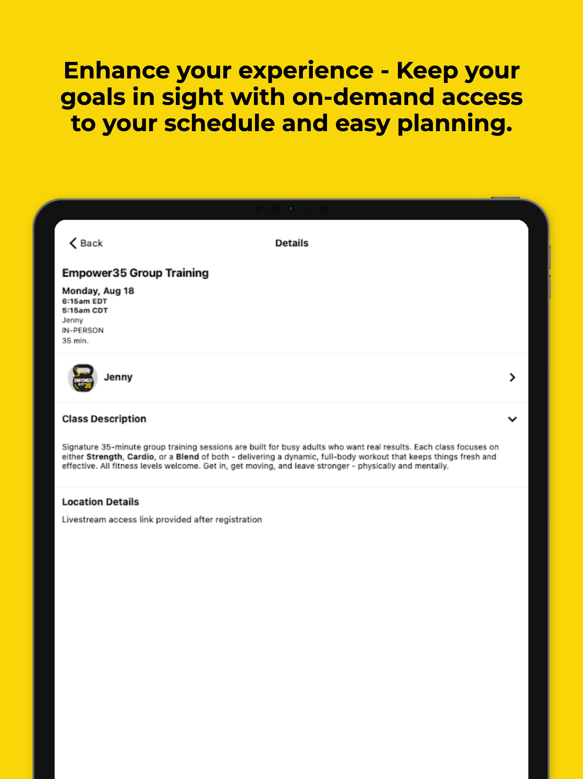 Empower35 Fitness screenshot 8