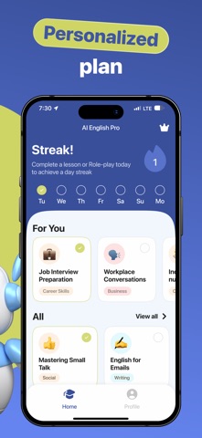 Learn & Speak English・AI Tutor iPhone screenshot