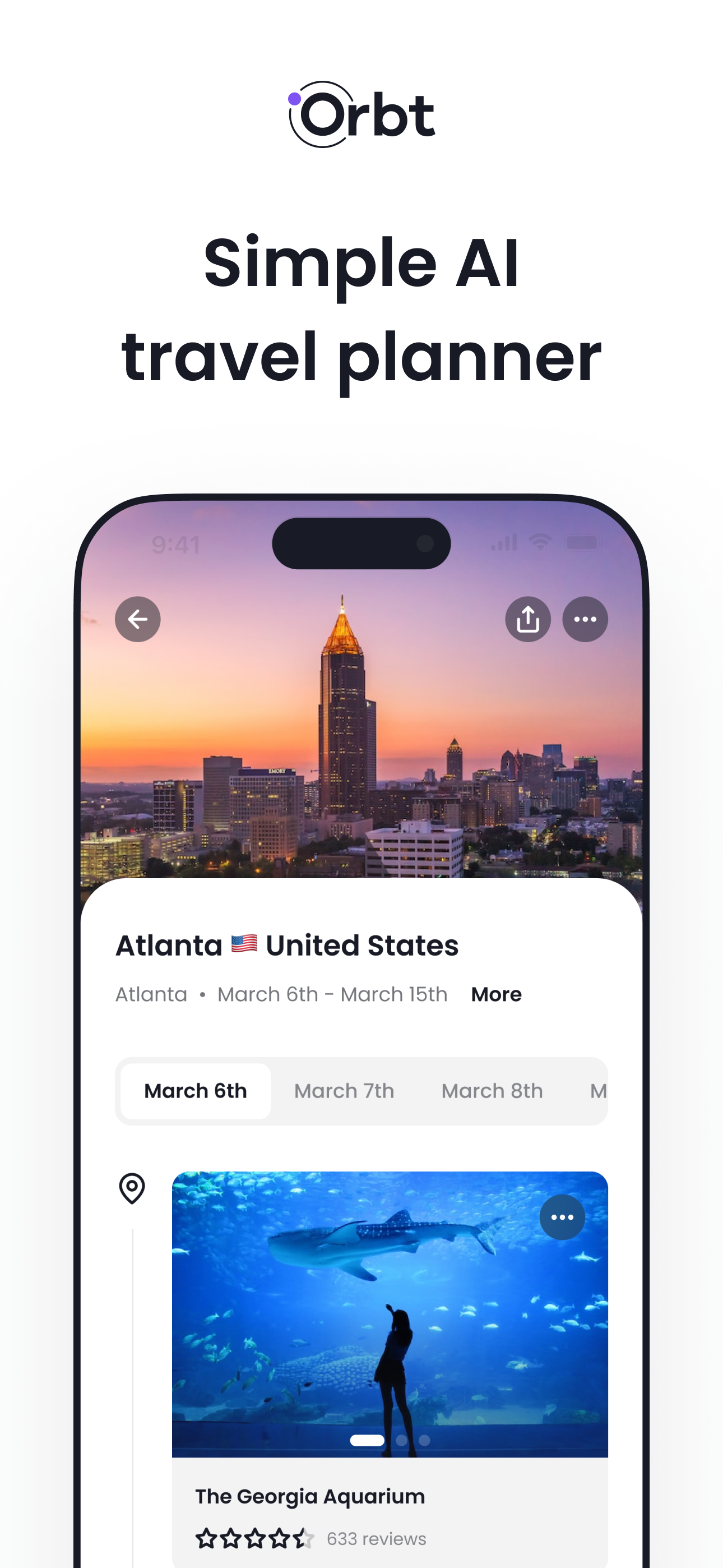 AI Trip Planner - Orbt