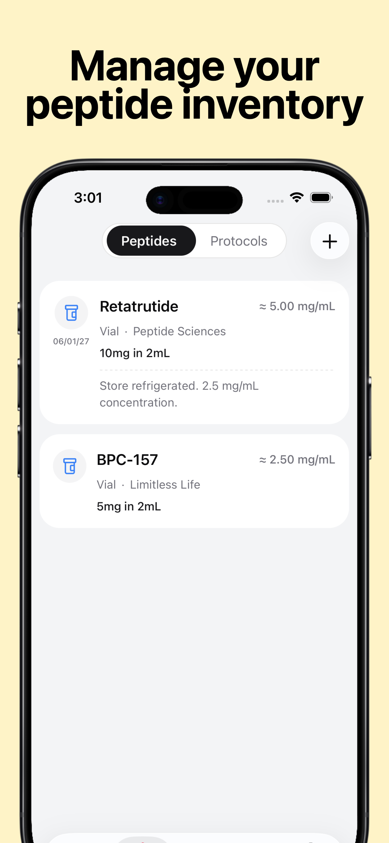 Peptide Tracker: PeptideBud