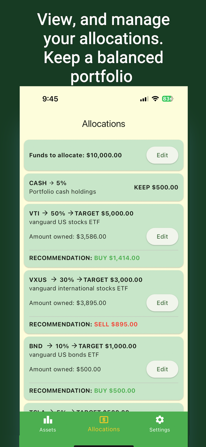 Allocator Portfolio Rebalancer