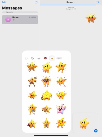 Super Shiny Star Stickers iPad screenshot