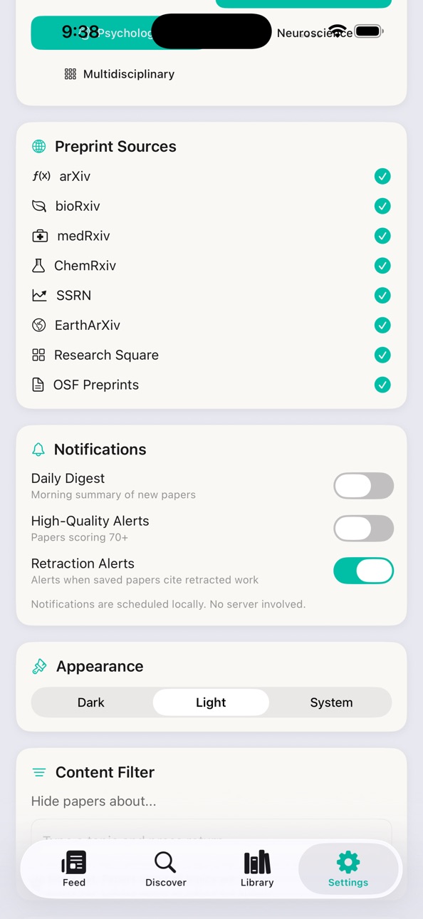 iPhone screenshot