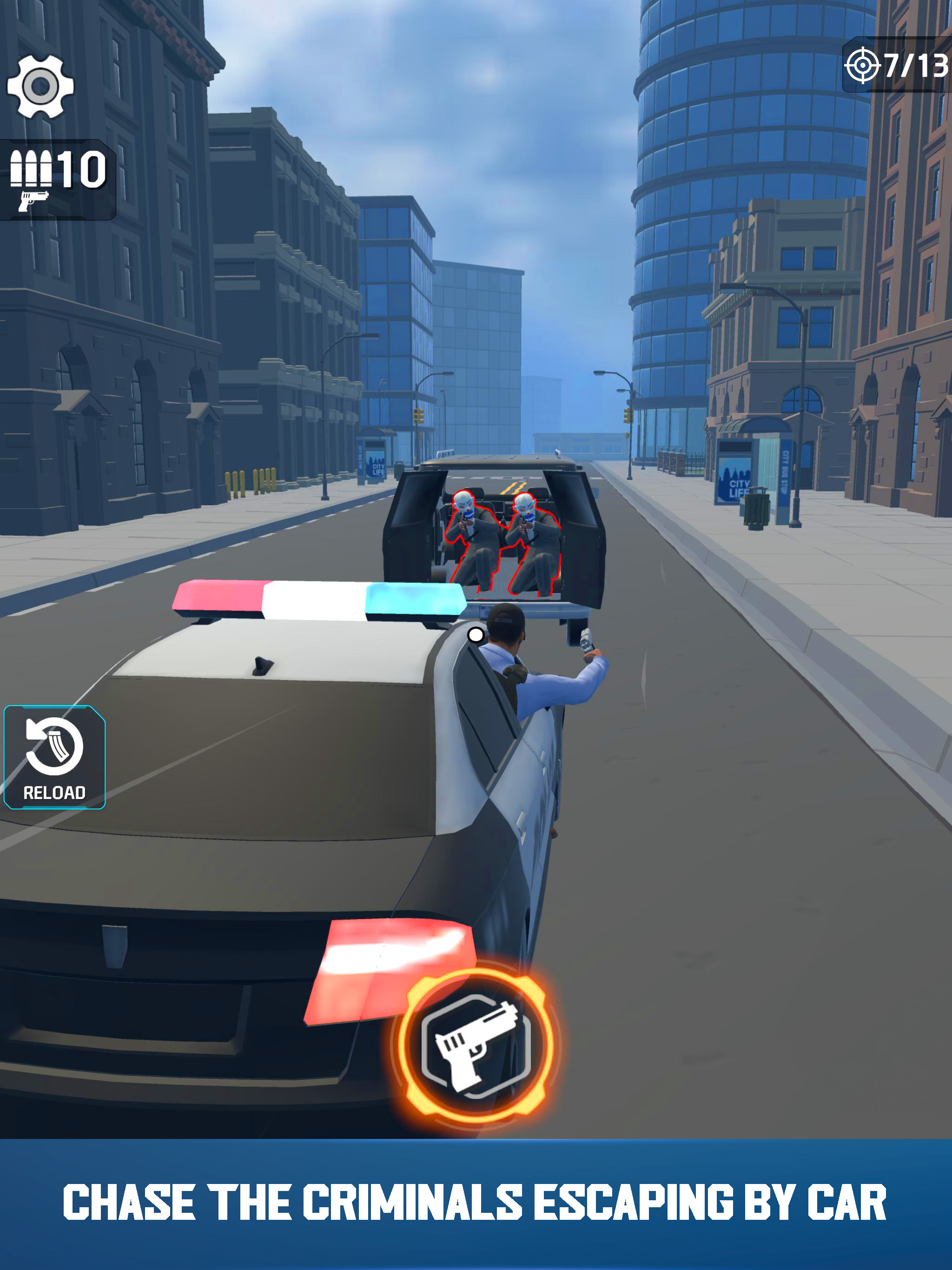 Cop Pursuit: Gun Shooting