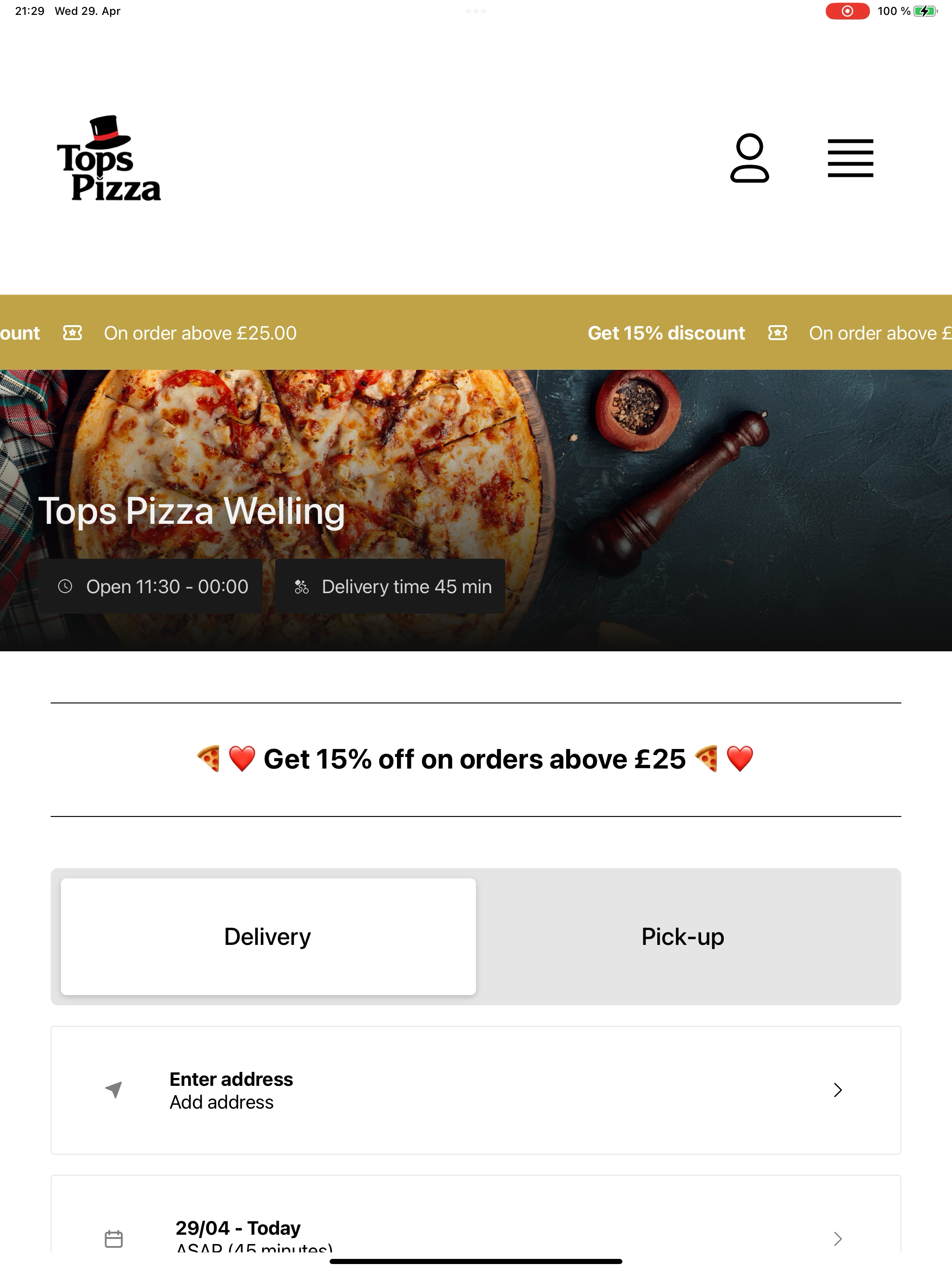 Tops Pizza Welling screenshot 5