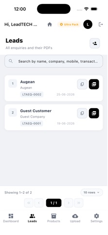 LeadTECH screenshot