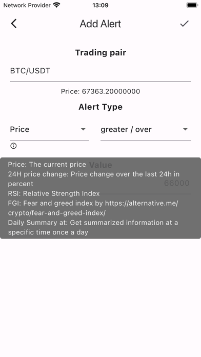 Crypto Alerter Screenshot