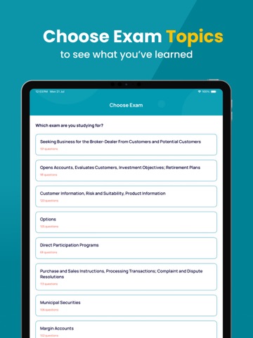 Series 7 Practice Test Pro iPad screenshot