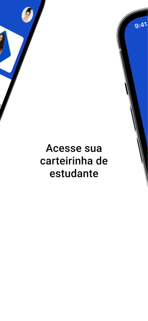 Minha Estácio - This screenshot showcases the seamless path to accessing the digital student ID card, highlighted by the clear prompt 'Acesse sua carteirinha de estudante' within the app's interface.