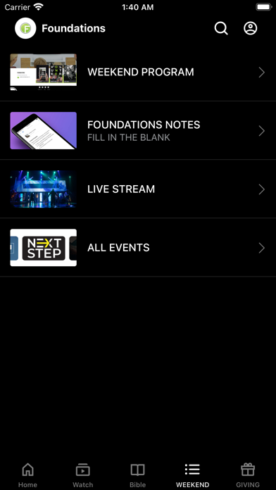 Foundations Church Screenshot