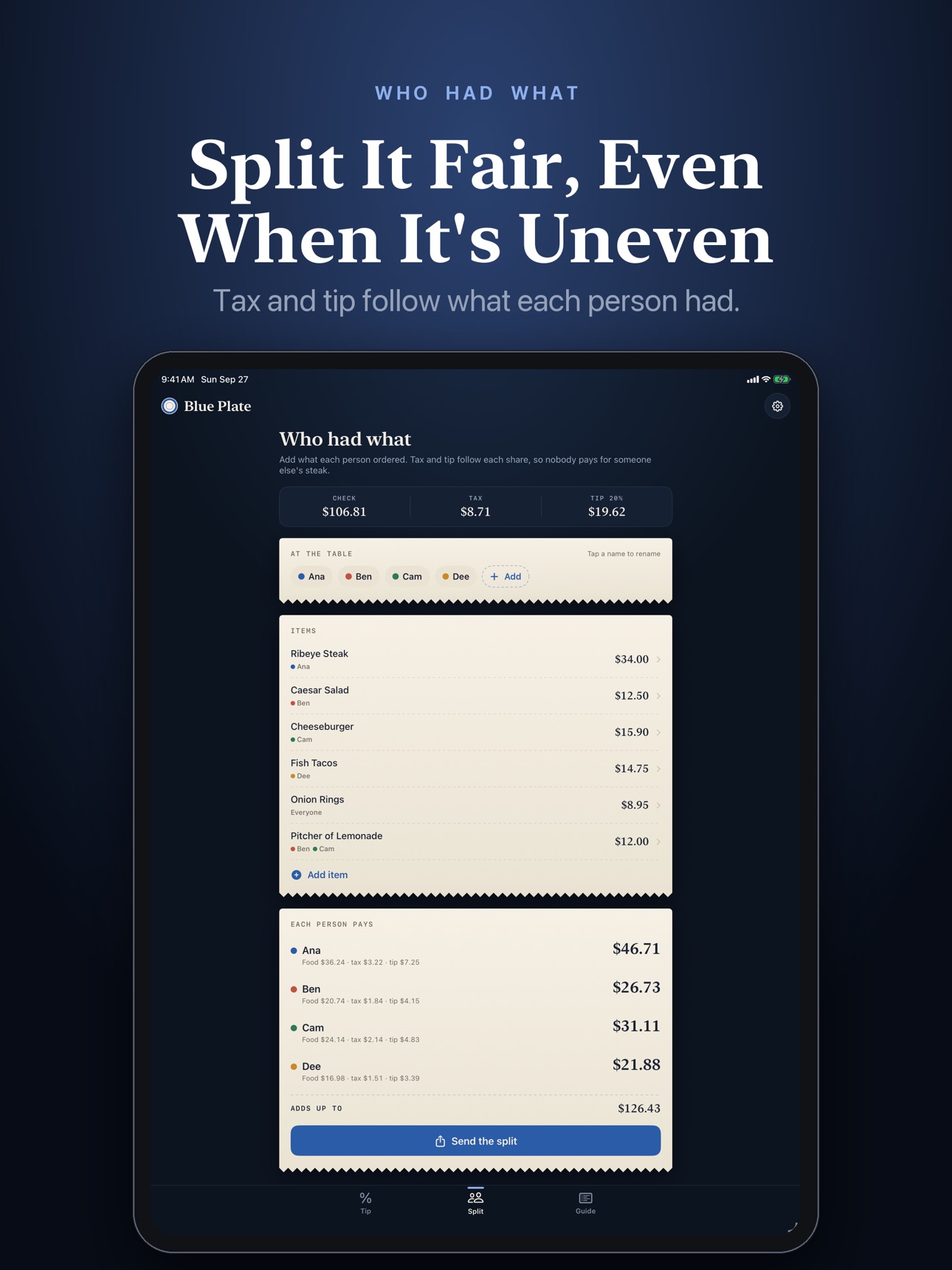 Screenshot 11 of Blue Plate: Tip Calculator