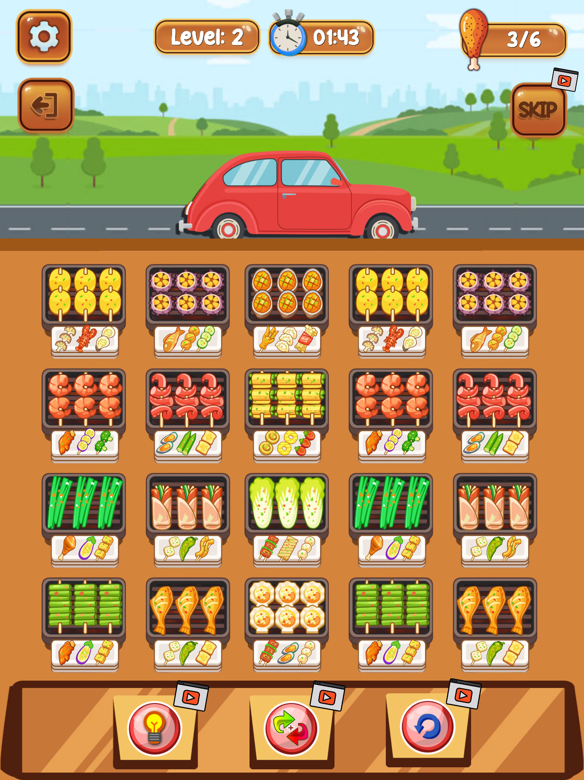 Grill Sorting: Food Challenge