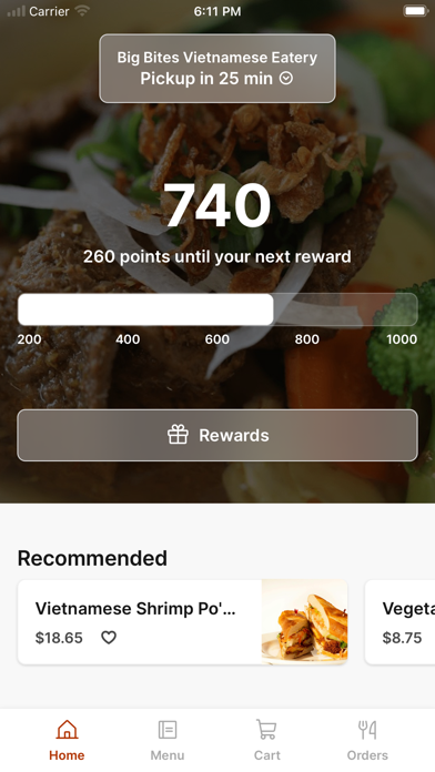 Big Bites Eatery app screenshot