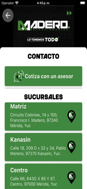 Madero Refaccionarias screenshot 1