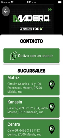 Madero Refaccionarias screenshot