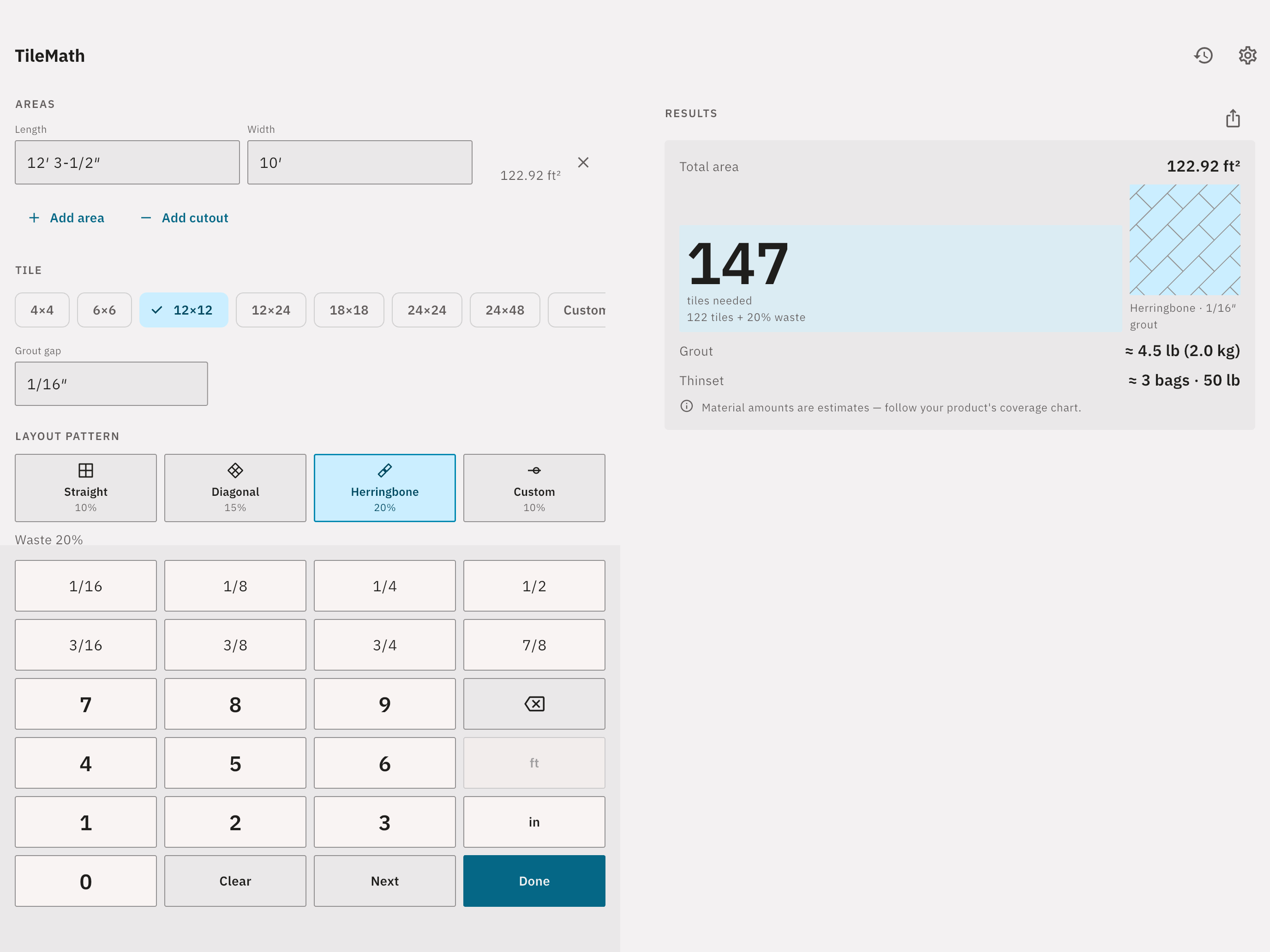 TileMath - Tile Calculator screenshot 9