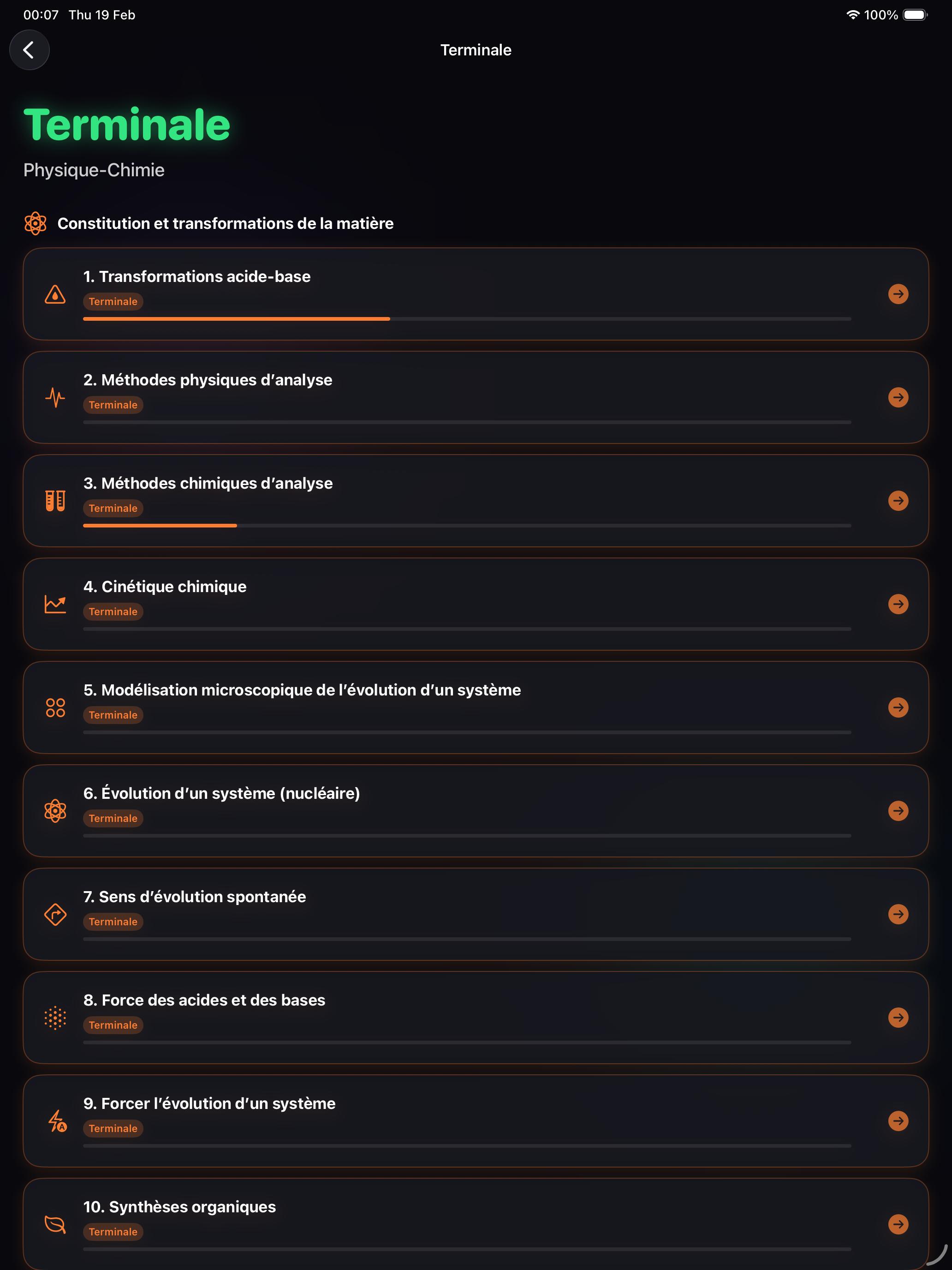Orbite Physique‑Chimie screenshot 11