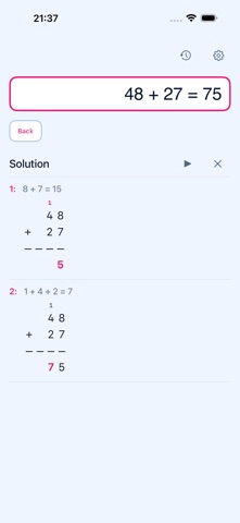 Long Division Math Calculator iPhone screenshot