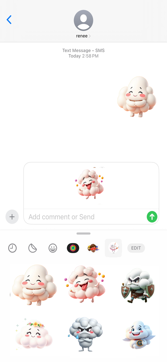 ملصقات السحاب الظريفة