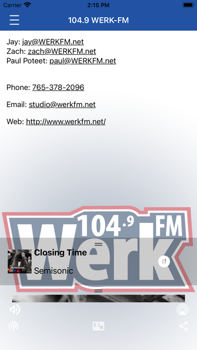 104.9 WERK-FM Screenshot