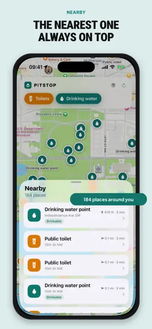 Pitstop: Toilet & Water Finder screenshot 3