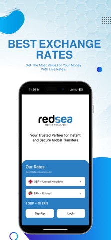 Red Sea Money Transfer iPhone screenshot