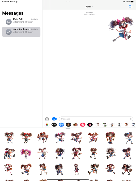 Screenshot #4 pour Goofy Schoolgirl Stickers