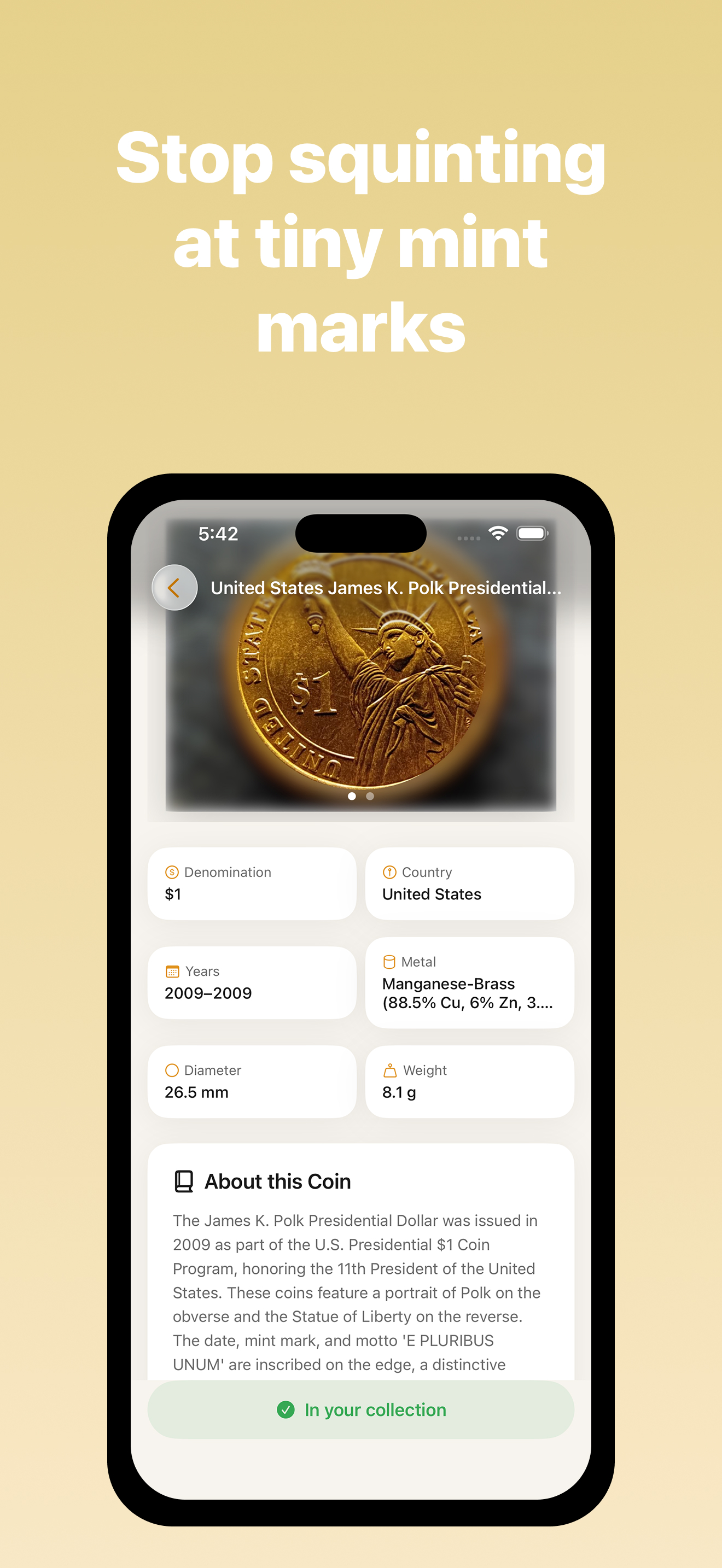 Numis: Coin Identifier & Value screenshot 3