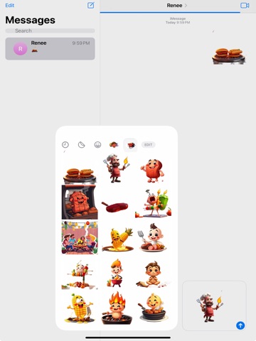 BBQ Grill Masters Stickers iPad screenshot