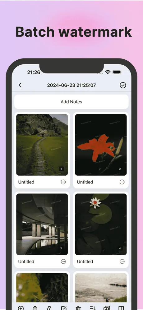 水印速加 - 图片批量加水印，标记涂鸦照片 应用截图