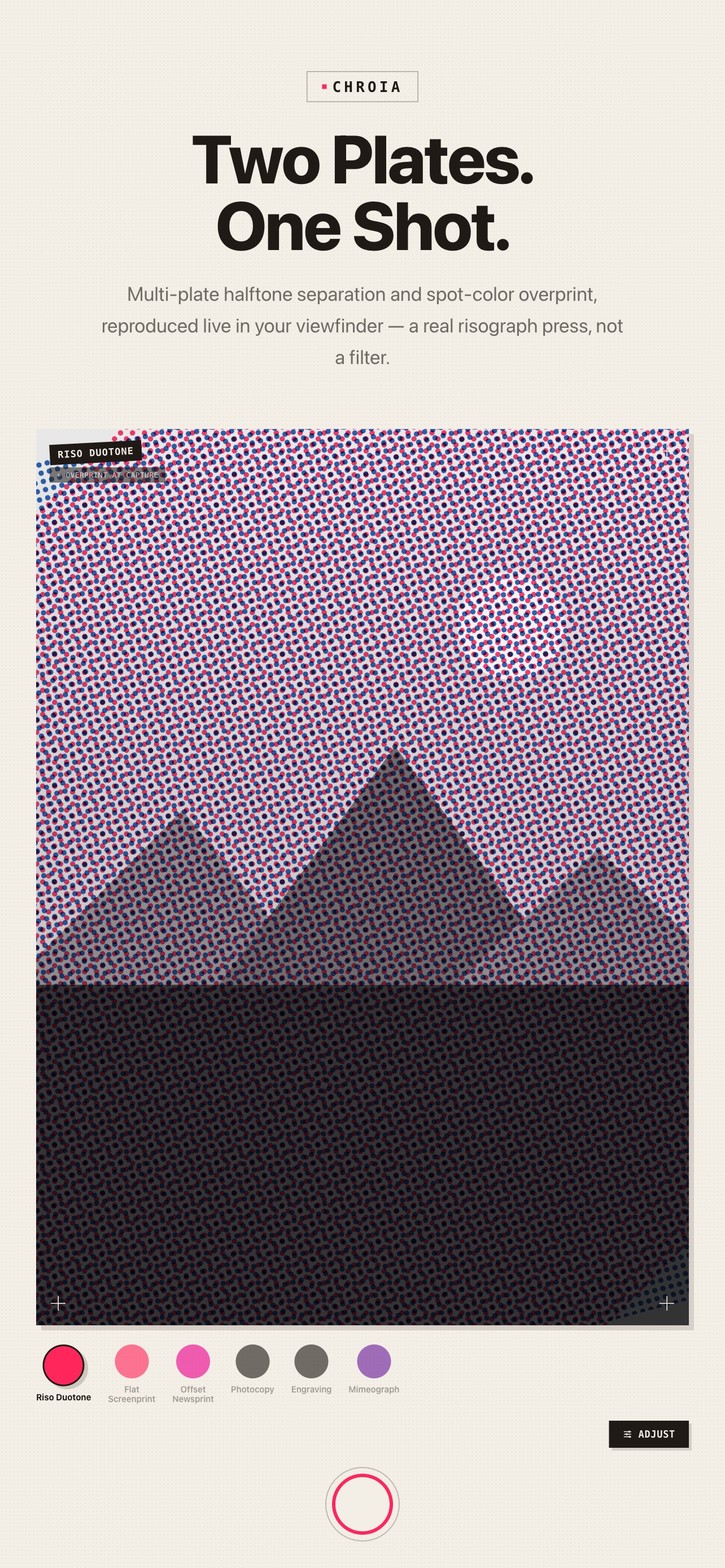 Screenshot 1 of Chroia: Riso Print Camera