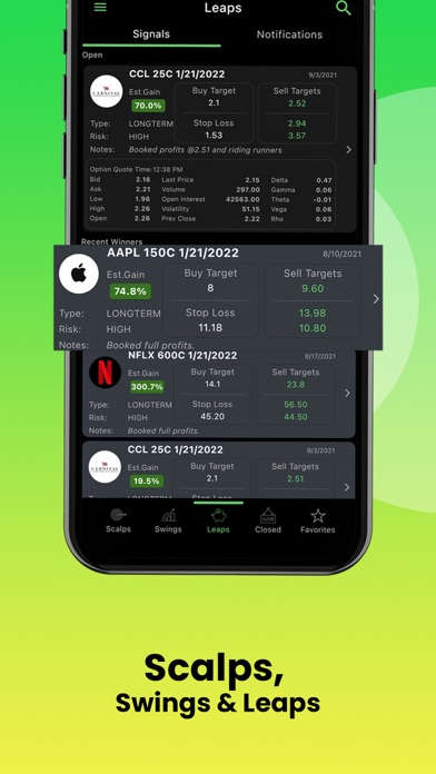 Option Signals - Live Alerts Screenshot