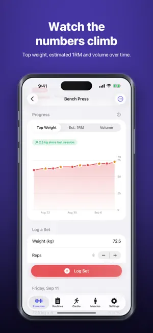 Reps+: Workout & Strength Log screenshot 2