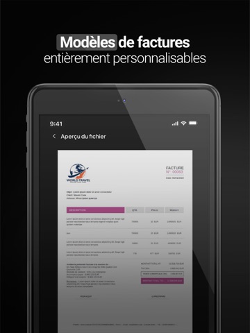 Payme - Facturation et Finance iPad screenshot