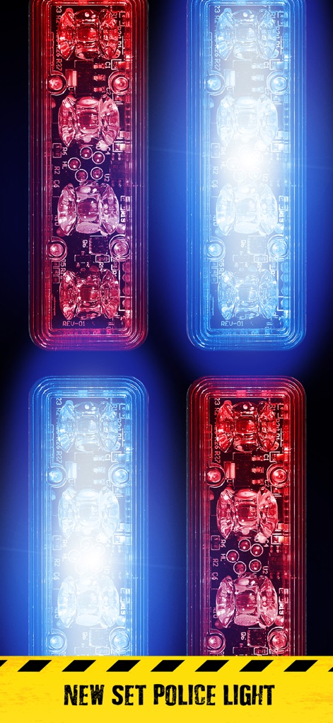 Emergency Vehicle Siren System - The tool showcases new sets of police lights, revealing intricate LED light patterns and detailed internal circuitry for a high-fidelity visual experience.