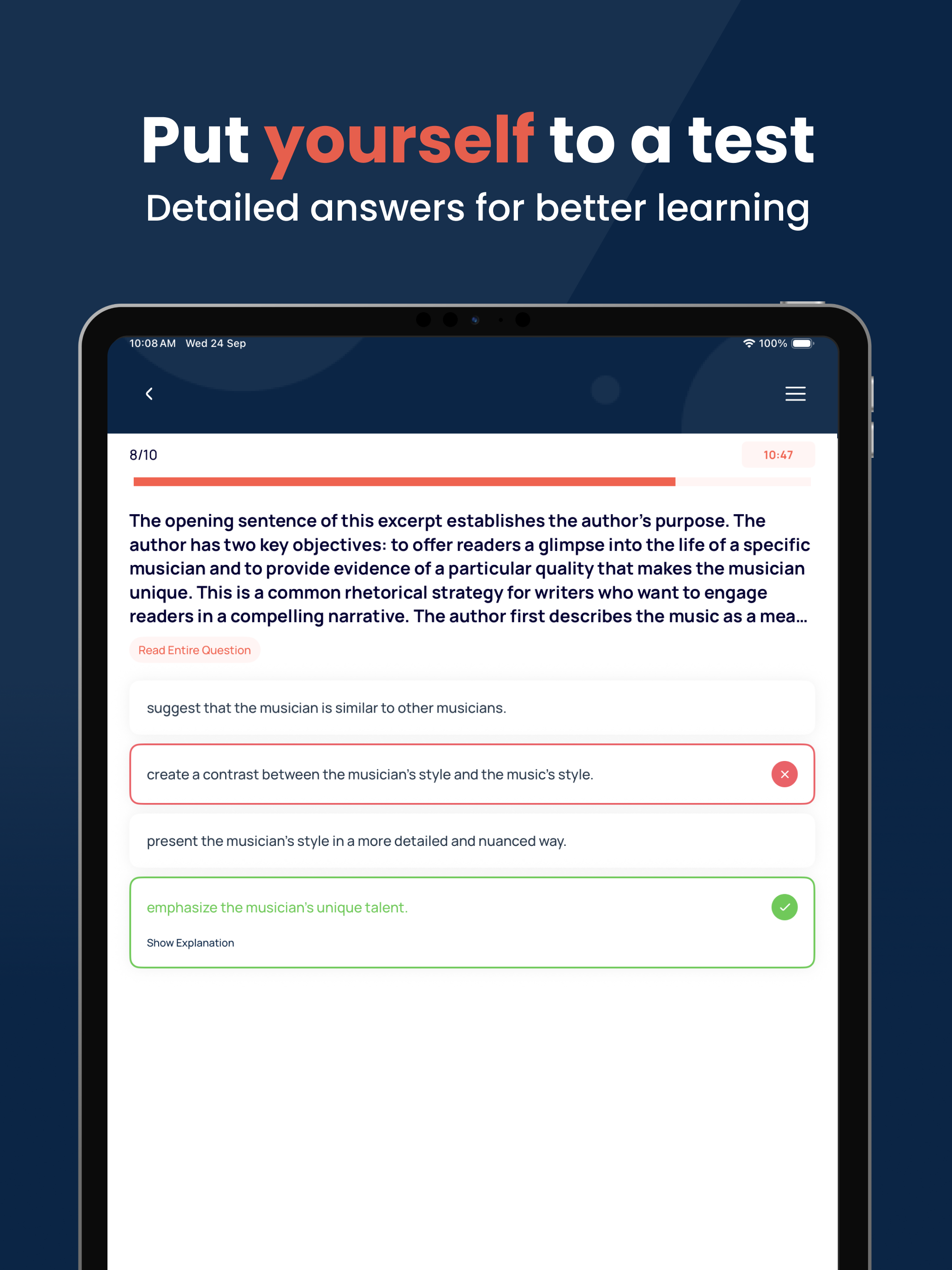 VPrep SAT® Practice Prep Test screenshot 11