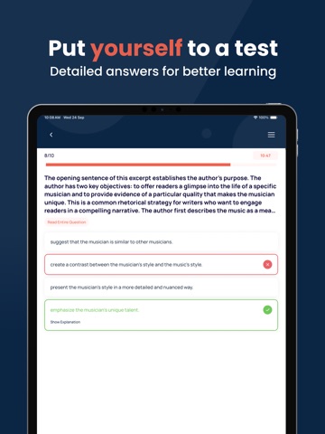 VPrep SAT® Practice Prep Test iPad screenshot