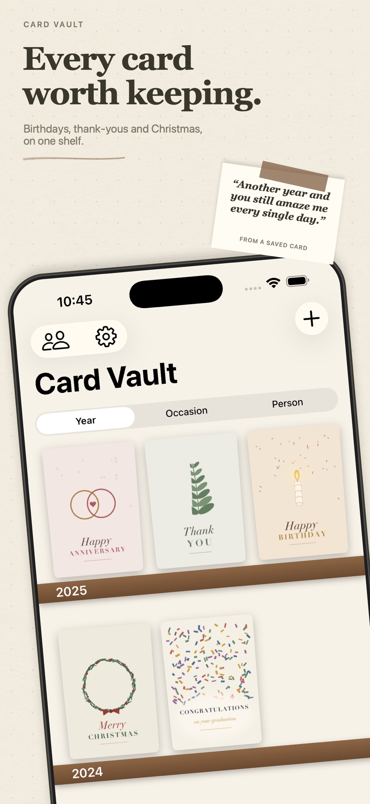 Screenshot 1 of Card Vault: Keepsake Cards