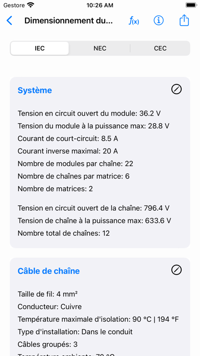 Screenshot #3 pour Calculs Photovoltaïques