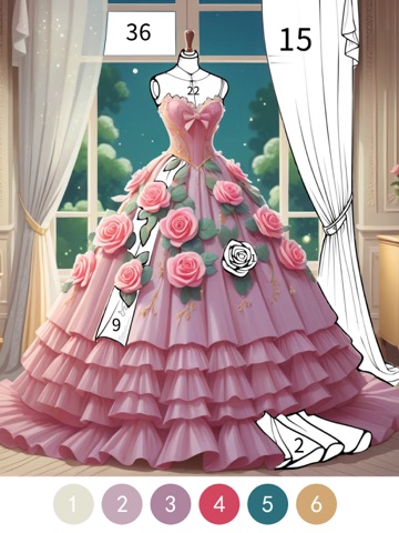 Princess Dress Coloring Book iPad screenshot