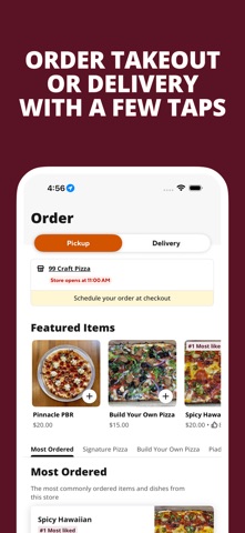 99 Craft Pizza App Screenshot 1 of 2